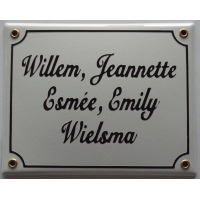 Naambord 16x20 cm horizontaal